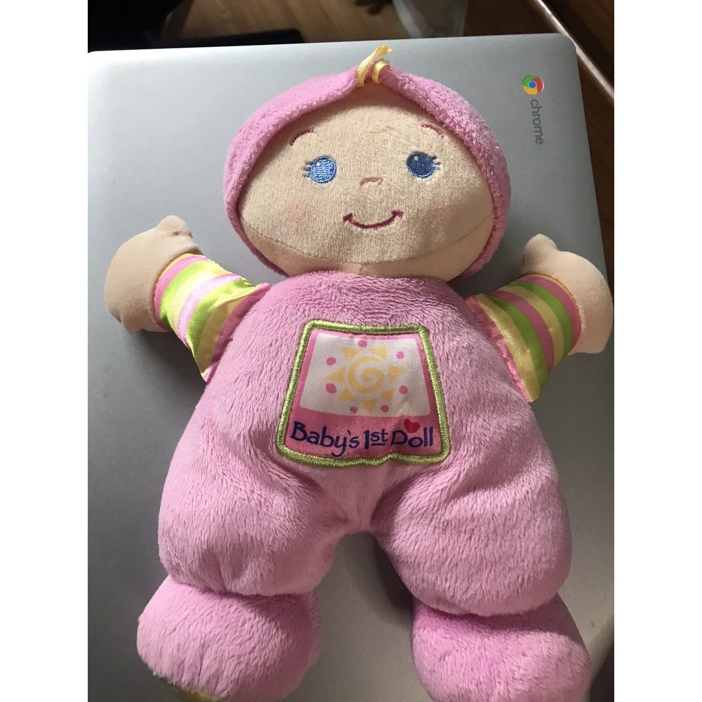 Fisher Price Pink My First Doll Stuffed Plush Baby Rattle Security Lovey 2008